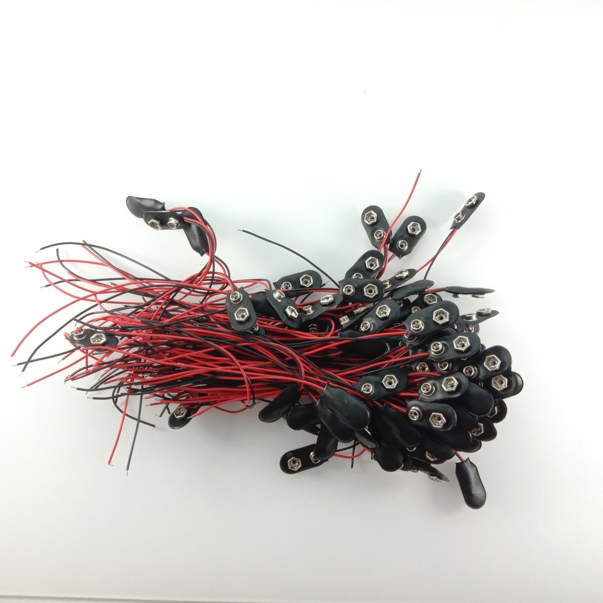 50pcs Snap on 9V Battery Holder Clip 15cm Cable Lead - - Asia Sell