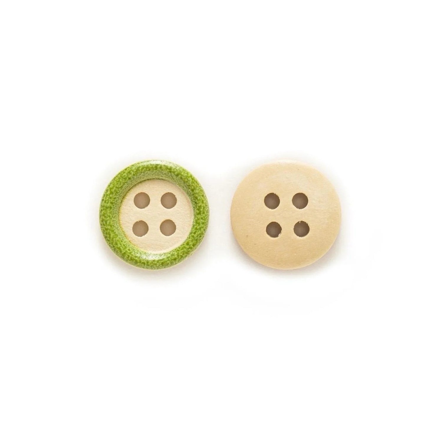 50pcs Wooden Buttons 4 Hole 15mm Multicoloured Round Clothing Sewing Colourful - Edge Coloured - Asia Sell