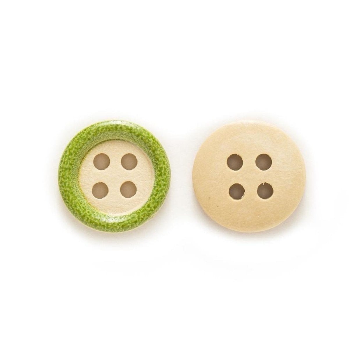 50pcs Wooden Buttons 4 Hole 15mm Multicoloured Round Clothing Sewing Colourful - Edge Coloured - - Asia Sell