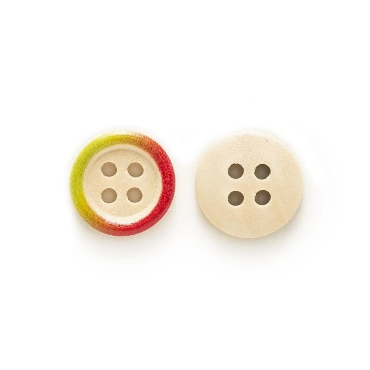 50pcs Wooden Buttons 4 Hole 15mm Multicoloured Round Clothing Sewing Colourful - Mixed - - Asia Sell
