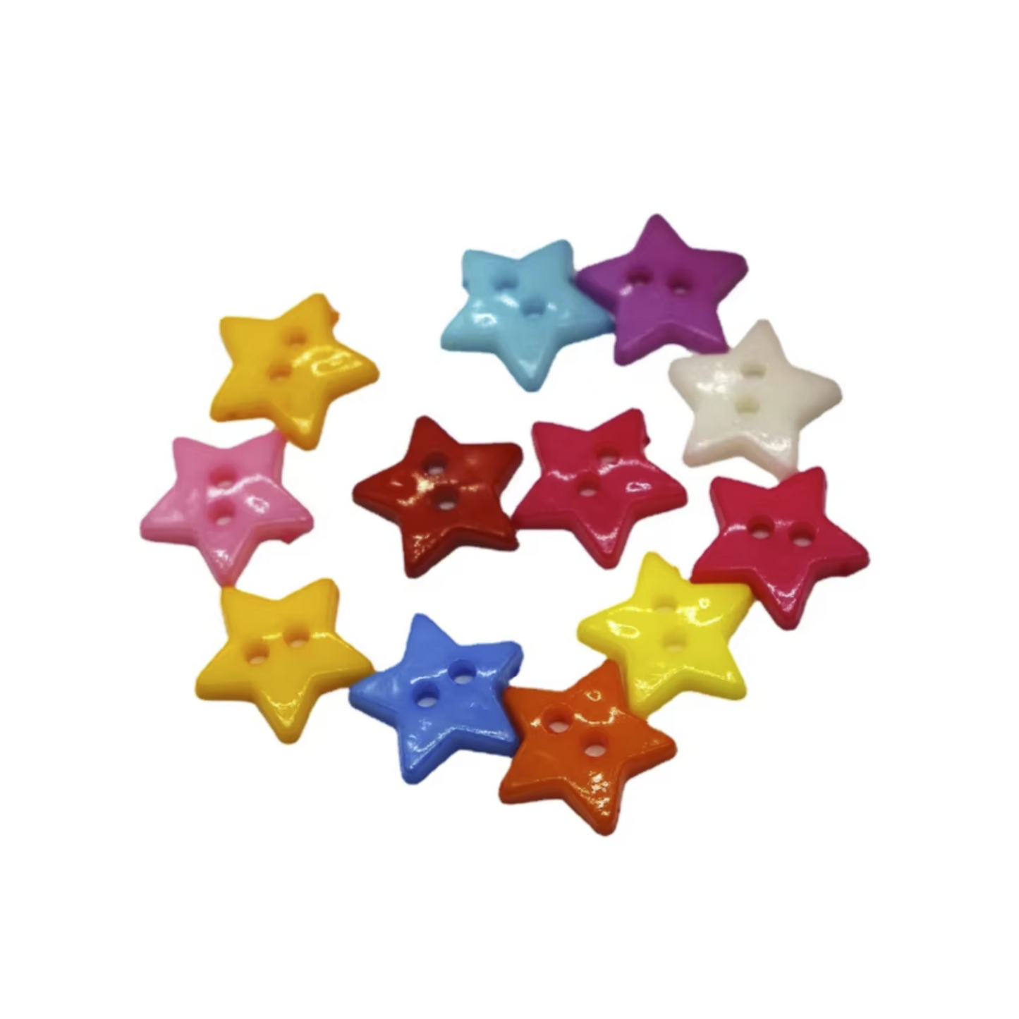 50pcs Star Shape Buttons 12mm Sewing 2-Hole Plastic 2 Holes Mixed - Main Image | Asia Sell