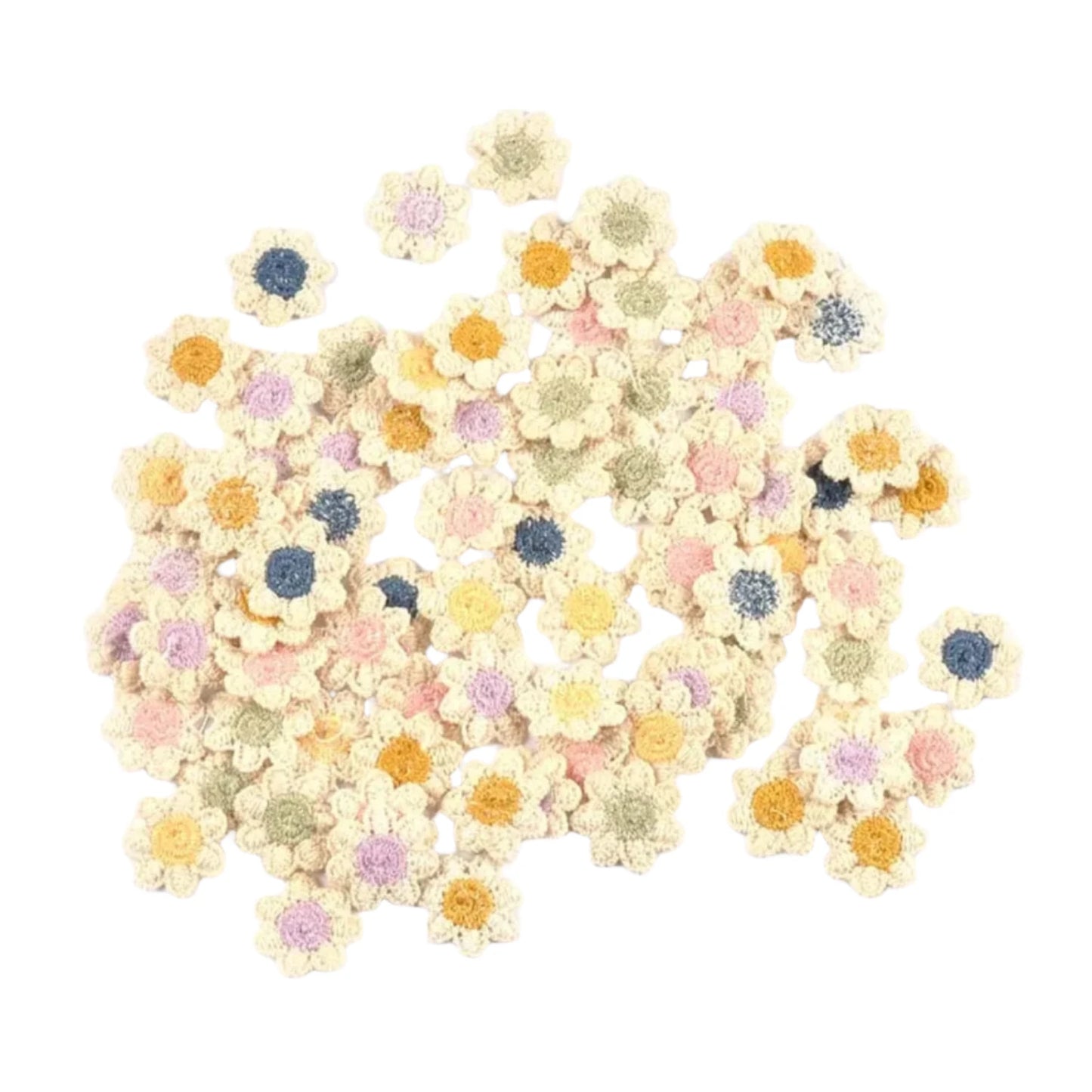 50pcs 2cm Mini Flower Patches Sewing Accessories Lace Embroidery Garment Appliques For Handmade Material Home Decor | Asia Sell