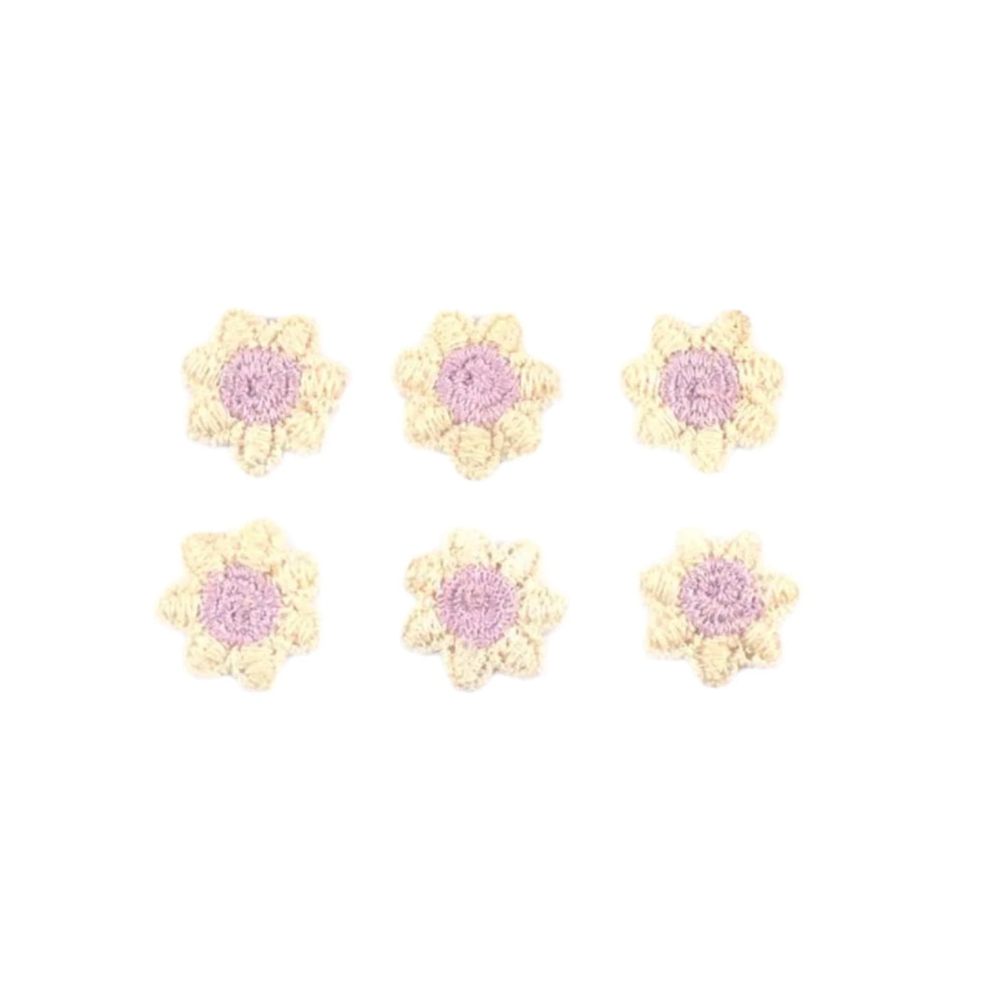 50pcs 2cm Mini Flower Patches Sewing Lace Embroidery Garment Appliques For Handmade Material Home Decor Accessories Crafts