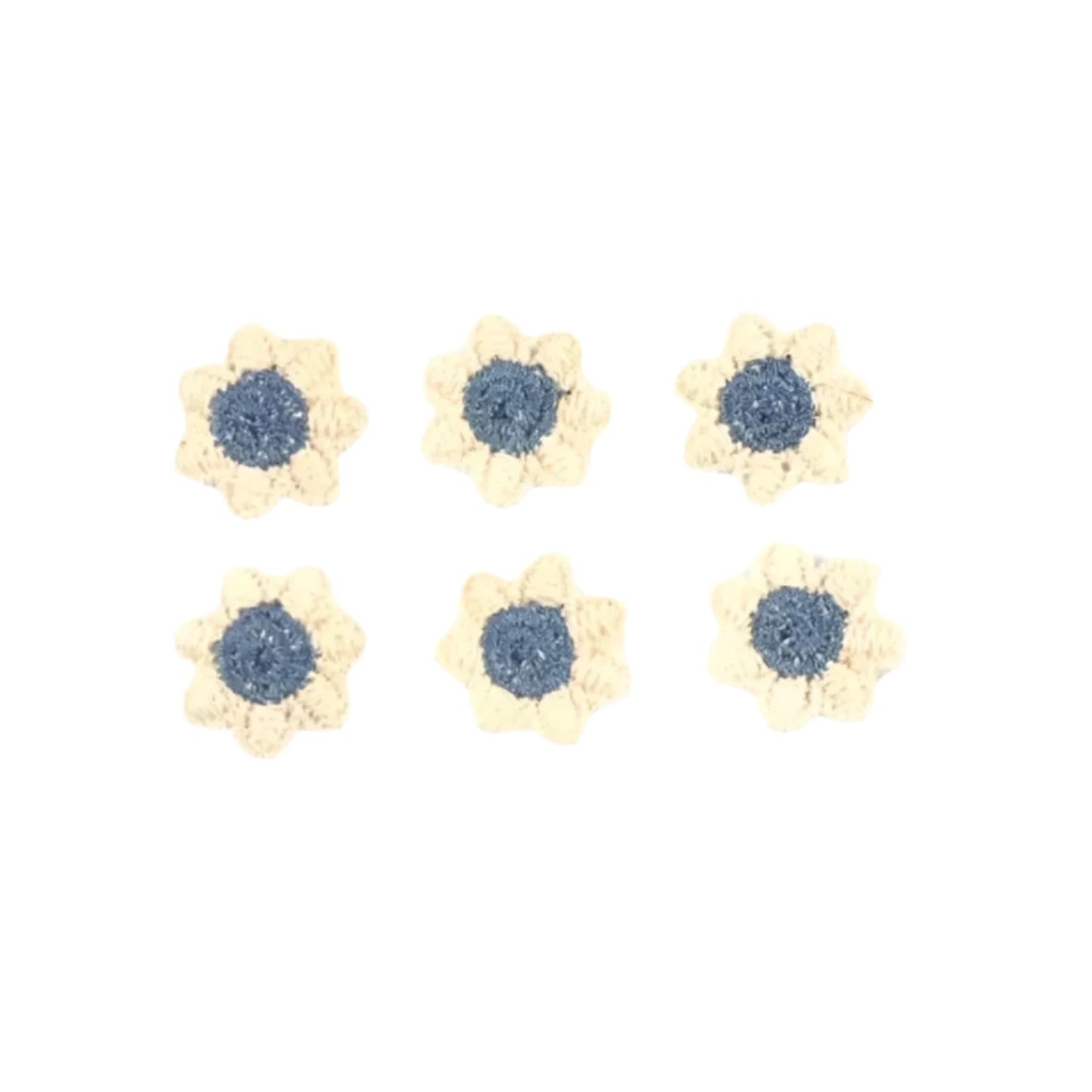 50pcs 2cm Mini Flower Patches Sewing Lace Embroidery Garment Appliques For Handmade Material Home Decor Accessories Crafts