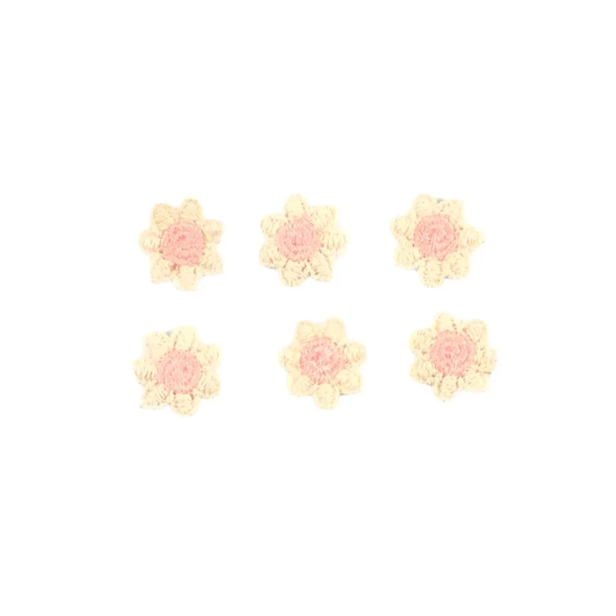 50pcs 2cm Mini Flower Patches Sewing Lace Embroidery Garment Appliques For Handmade Material Home Decor Accessories Crafts