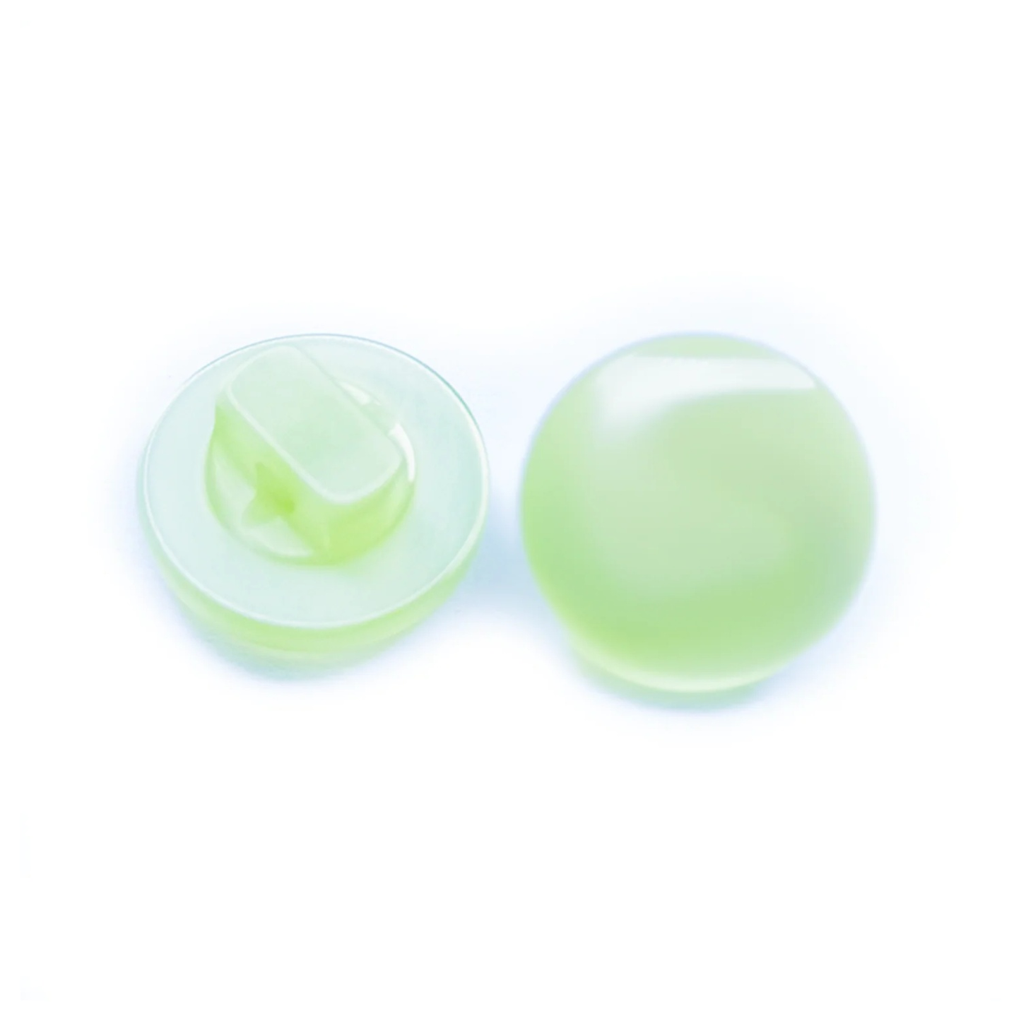 20-40pcs Acrylic Sewing Buttons Scrapbooking Round Transparent Shank Loop Light Yellow Green
