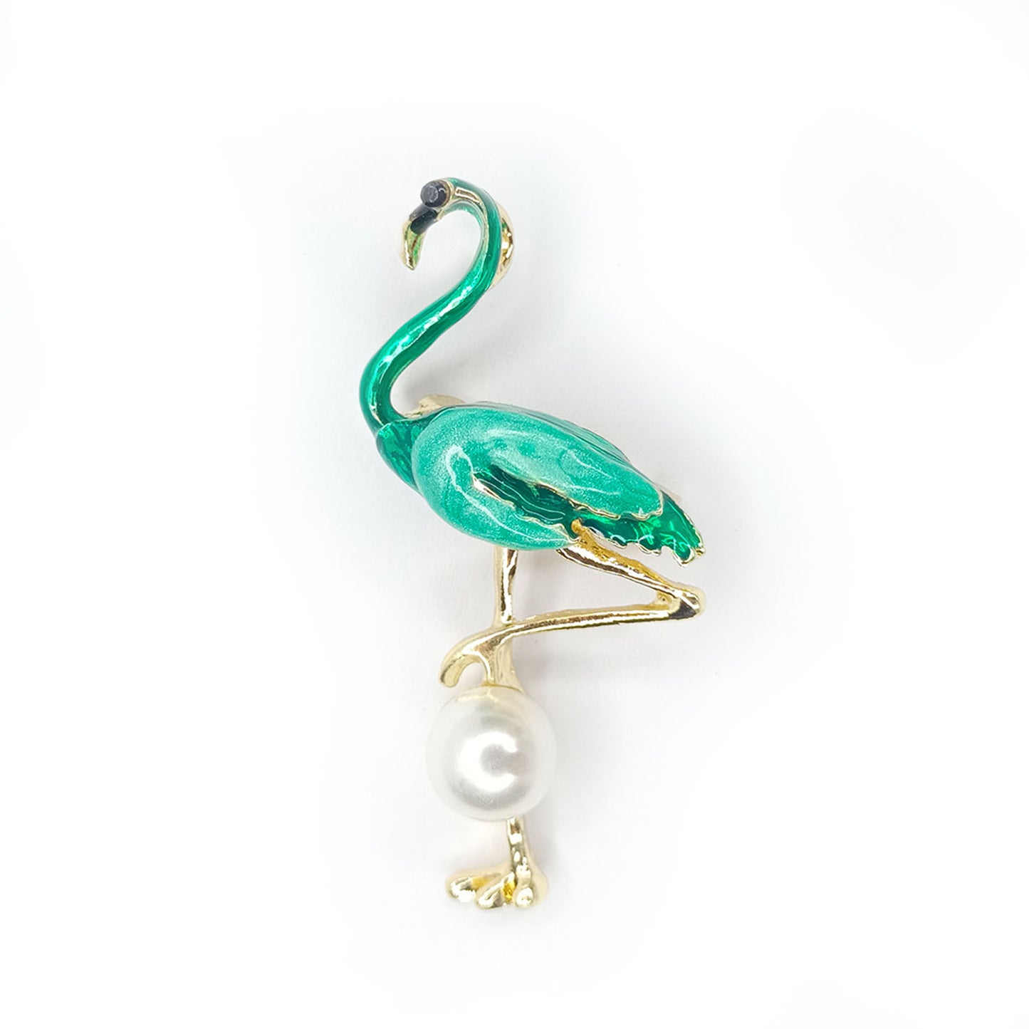 53mm Inlaid Rhinestone Flamingo Bird Brooches Pin Backed For Women Unisex Metal Brooch Jewelry Gifts