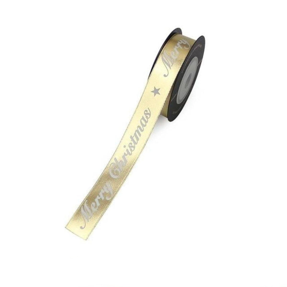 5M Merry Christmas Gift Wrapping Ribbons Gold Silver 16mm Christmas Ribbon - 16mm Gold - Asia Sell