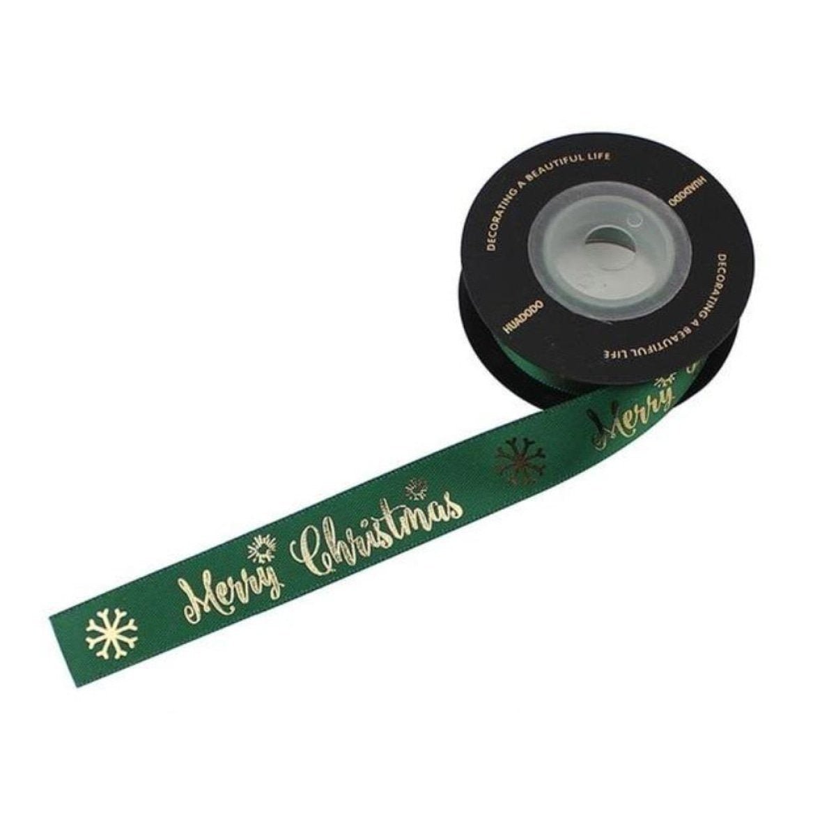 5M Merry Christmas Gift Wrapping Ribbons Gold Silver 16mm Christmas Ribbon - 16mm Green - Asia Sell