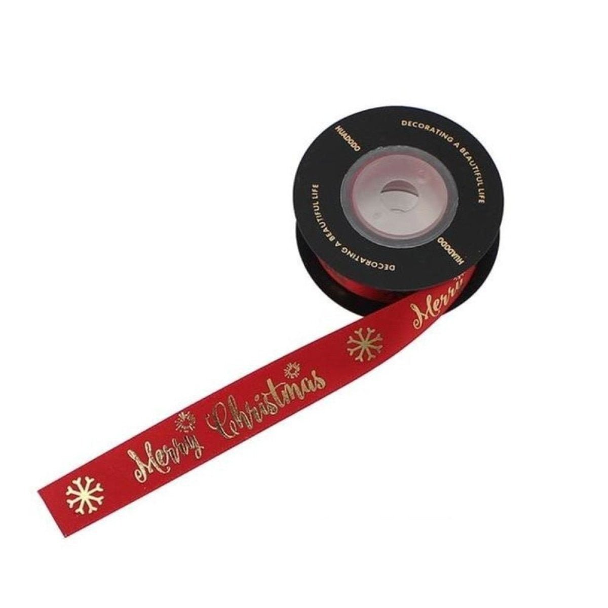5M Merry Christmas Gift Wrapping Ribbons Gold Silver 16mm Christmas Ribbon - 16mm Red - Asia Sell