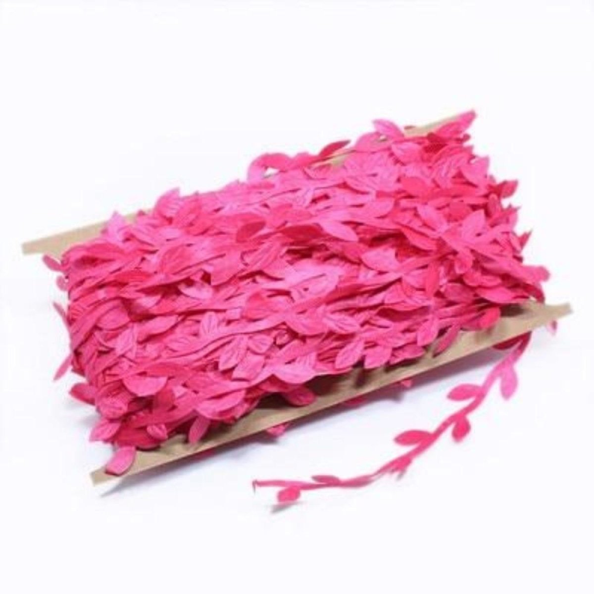 5m/10m Artificial Vine Leaves Wedding Wreath Decorations Rope DIY Craft - 10M Rose Red - Asia Sell