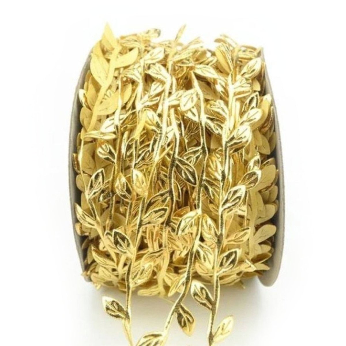5m/10m Artificial Vine Leaves Wedding Wreath Decorations Rope DIY Craft - 5M Gold - Asia Sell