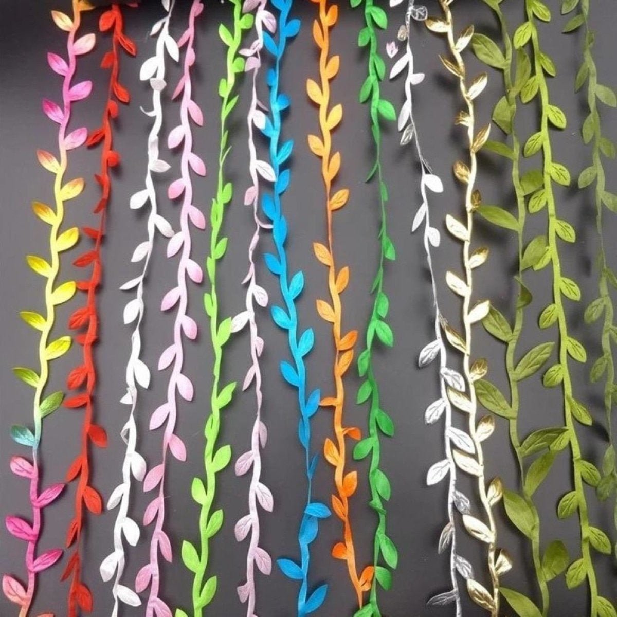 5m/10m Artificial Vine Leaves Wedding Wreath Decorations Rope DIY Craft - 5M Gold - Asia Sell