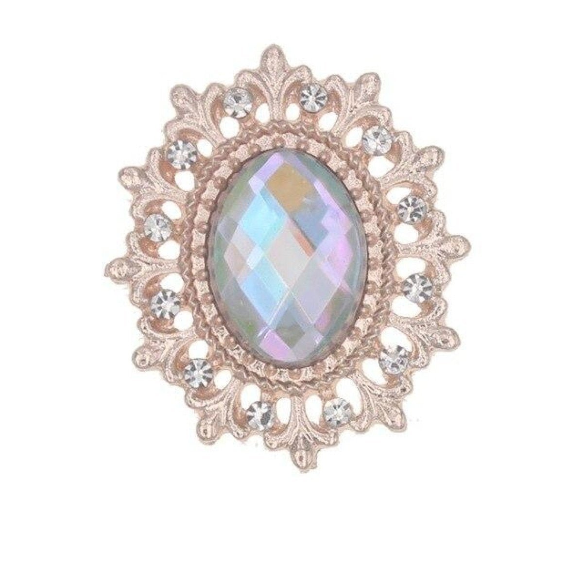 5pcs / 16pcs Rhinestone Button Acrylic Gem Decoration Craft Sewing DIY Handmade Clothing Embellishment - 5pcs AB - Asia Sell