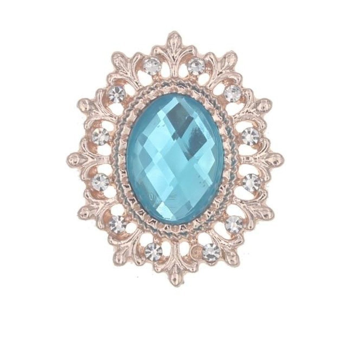 5pcs / 16pcs Rhinestone Button Acrylic Gem Decoration Craft Sewing DIY Handmade Clothing Embellishment - 5pcs Aqua Blue - Asia Sell