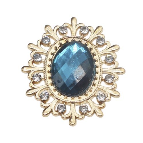 5pcs / 16pcs Rhinestone Button Acrylic Gem Decoration Craft Sewing DIY Handmade Clothing Embellishment - 5pcs Blue - Asia Sell