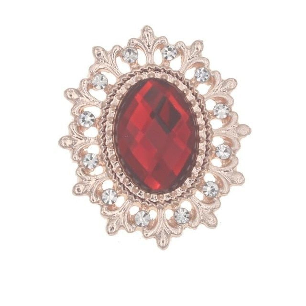 5pcs / 16pcs Rhinestone Button Acrylic Gem Decoration Craft Sewing DIY Handmade Clothing Embellishment - 5pcs Deep Red - Asia Sell