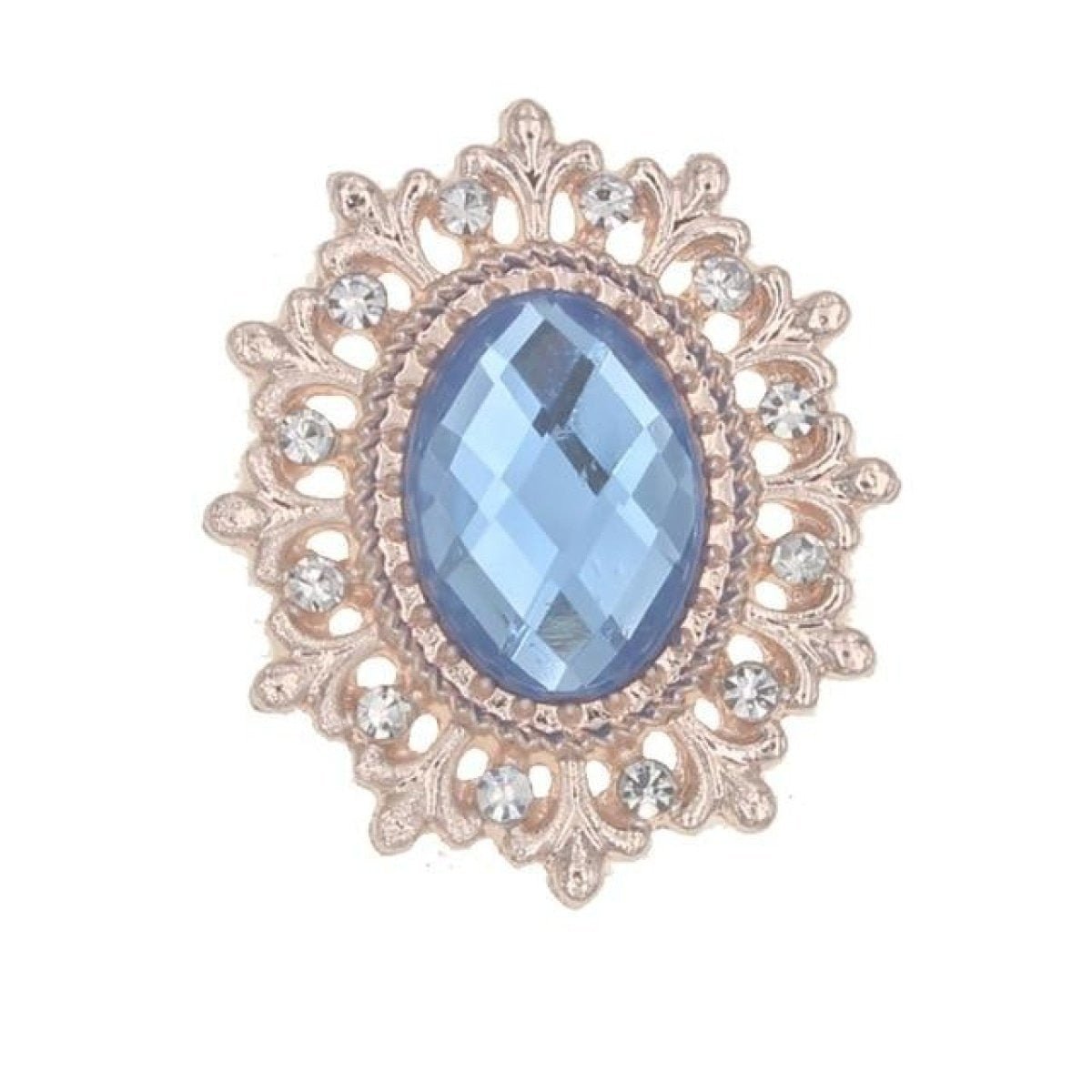 5pcs / 16pcs Rhinestone Button Acrylic Gem Decoration Craft Sewing DIY Handmade Clothing Embellishment - 5pcs Light Blue - Asia Sell
