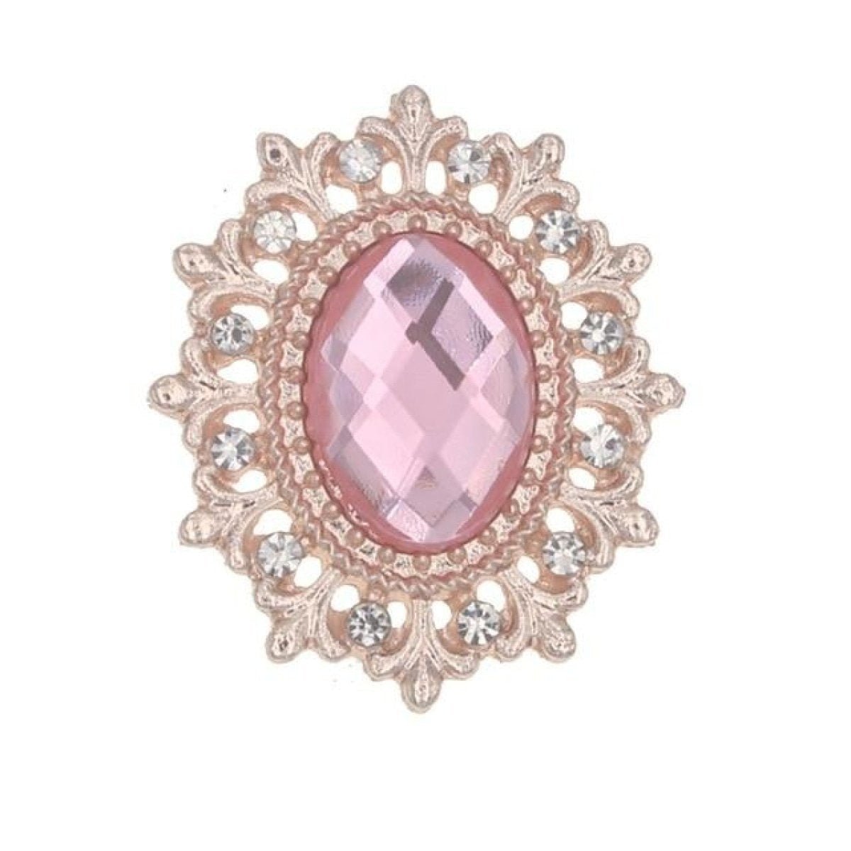 5pcs / 16pcs Rhinestone Button Acrylic Gem Decoration Craft Sewing DIY Handmade Clothing Embellishment - 5pcs Light Pink - Asia Sell