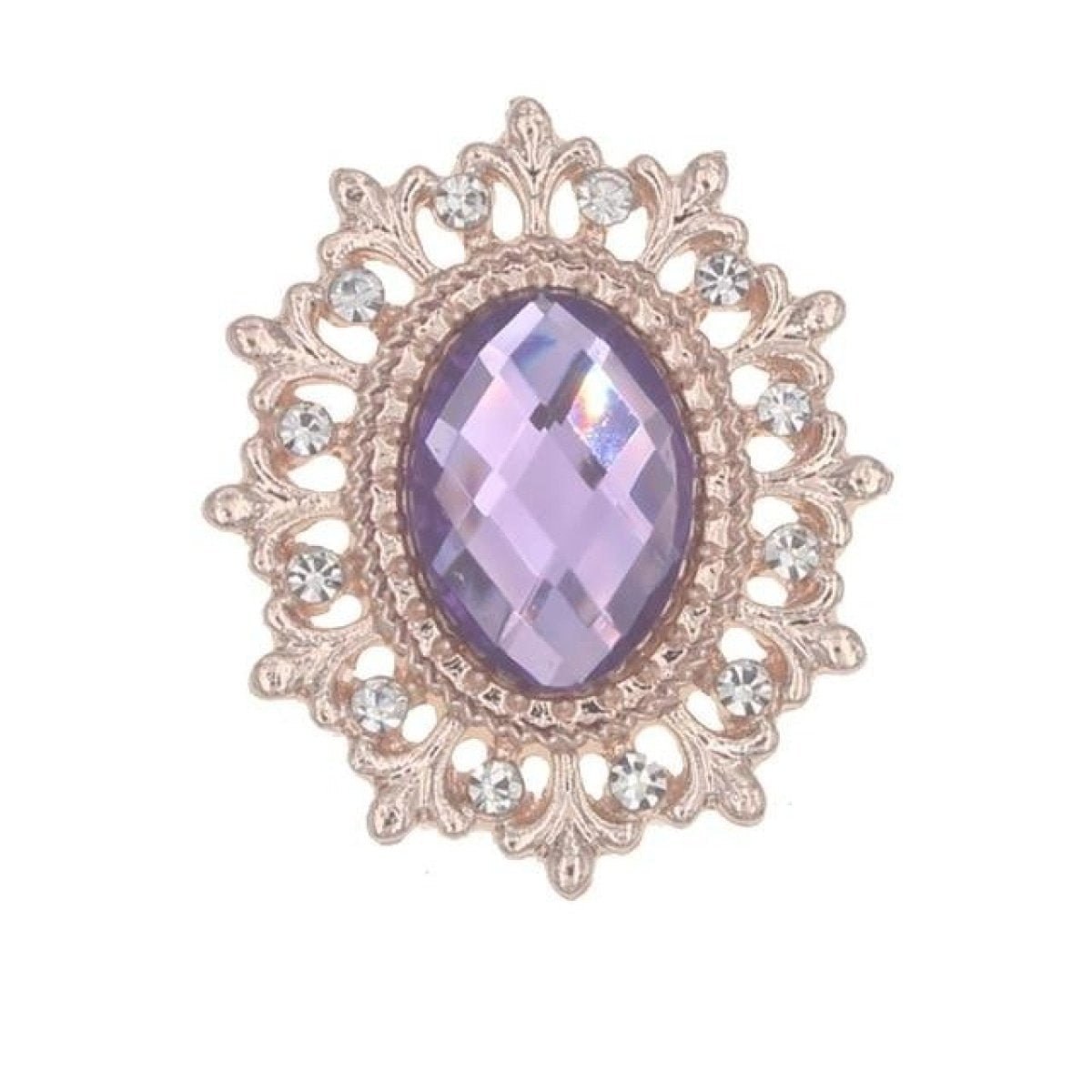 5pcs / 16pcs Rhinestone Button Acrylic Gem Decoration Craft Sewing DIY Handmade Clothing Embellishment - 5pcs Light Purple - Asia Sell
