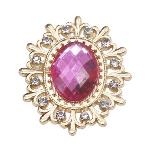 5pcs / 16pcs Rhinestone Button Acrylic Gem Decoration Craft Sewing DIY Handmade Clothing Embellishment - 5pcs Pink - Asia Sell
