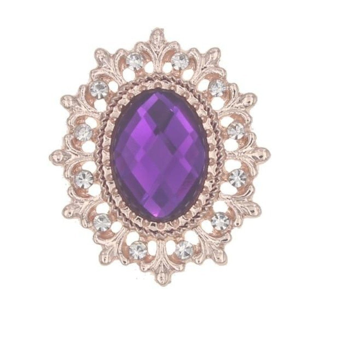 5pcs / 16pcs Rhinestone Button Acrylic Gem Decoration Craft Sewing DIY Handmade Clothing Embellishment - 5pcs Purple - Asia Sell