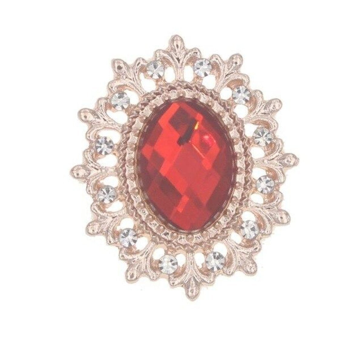 5pcs / 16pcs Rhinestone Button Acrylic Gem Decoration Craft Sewing DIY Handmade Clothing Embellishment - 5pcs Red - Asia Sell