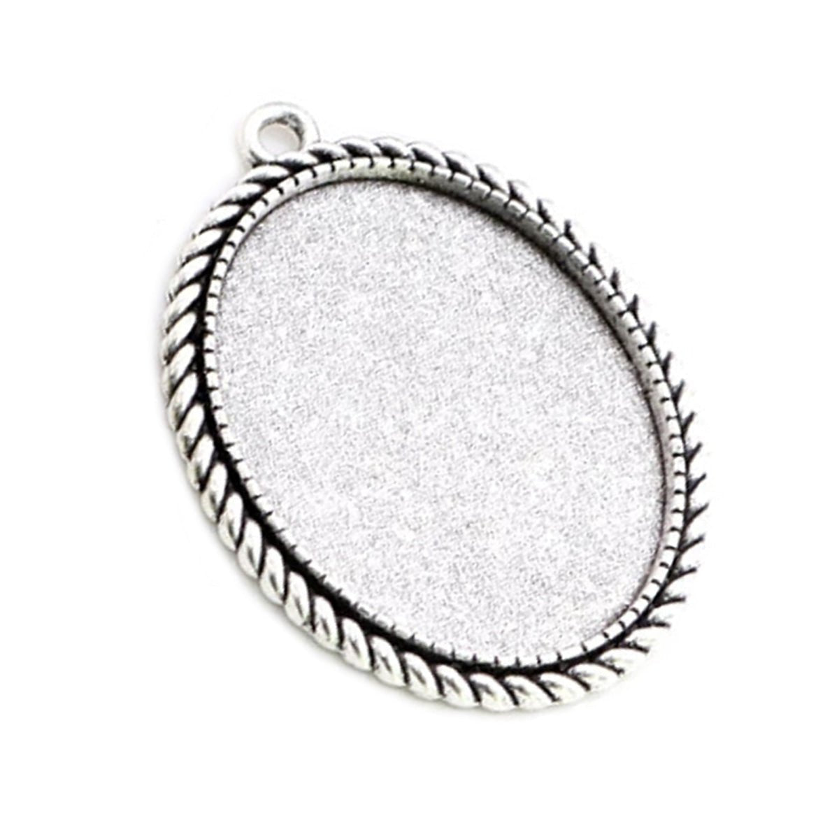5pcs 30x40mm Cabochon Backing Antique Silver Bronze Black Gold Metal - Silver Style 1 - Asia Sell