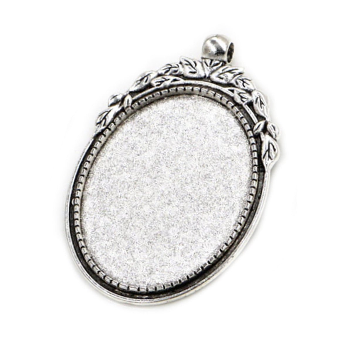 5pcs 30x40mm Cabochon Backing Antique Silver Bronze Black Gold Metal - Silver Style 2 - Asia Sell