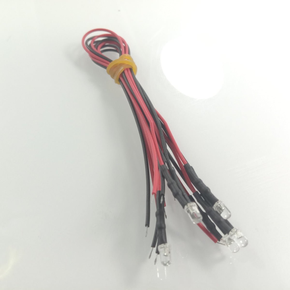 5pcs 3mm 12V Wired LEDs White Blue Green UV Red Yellow Pink Cables Orange LED - UV - Asia Sell