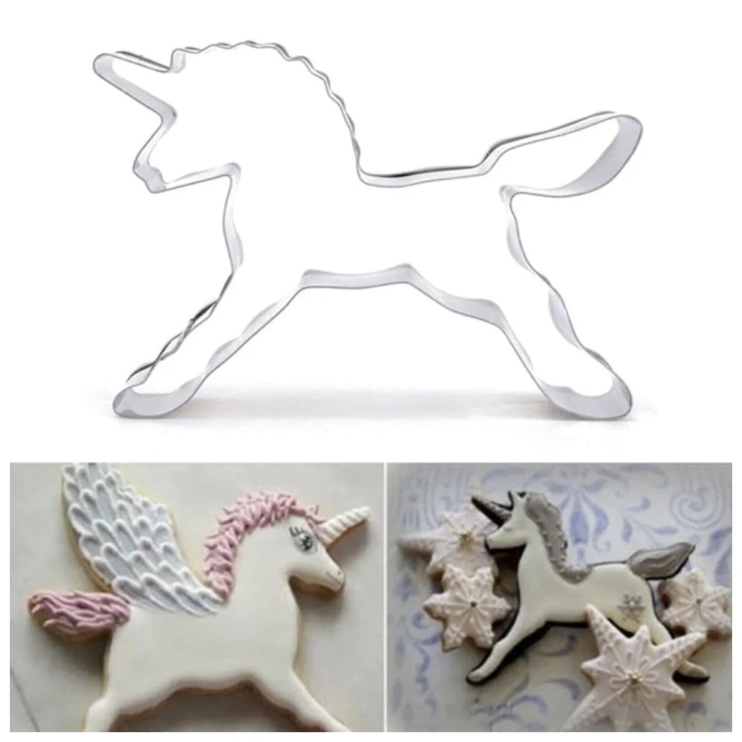 5pcs Aluminium Cookie Cutter Puzzle Piece Unicorn Cat Christmas Tree - Unicorn - Asia Sell