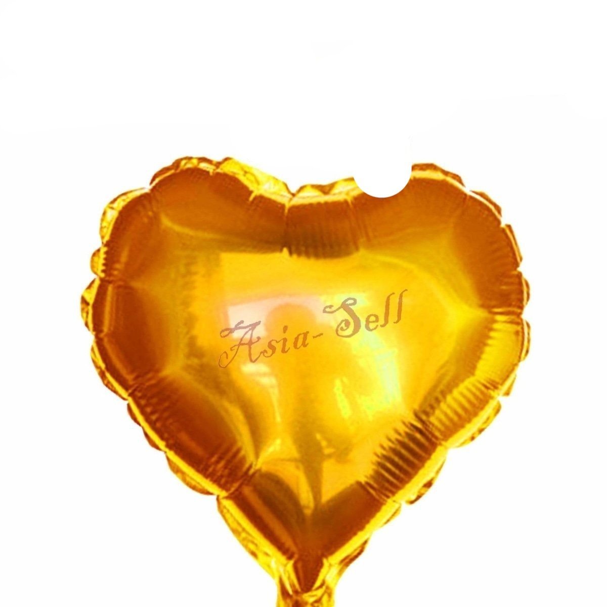 5pcs Helium or Air Heart Shape Aluminium Foil Balloons Wedding Birthday 10in - Gold - Asia Sell