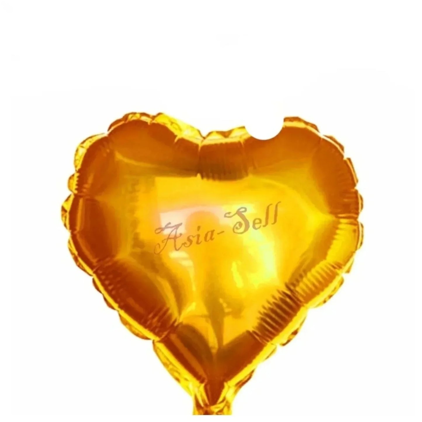 5pcs Helium or Air Heart Shape Aluminium Foil Balloons Wedding Birthday 10in - Gold - Asia Sell