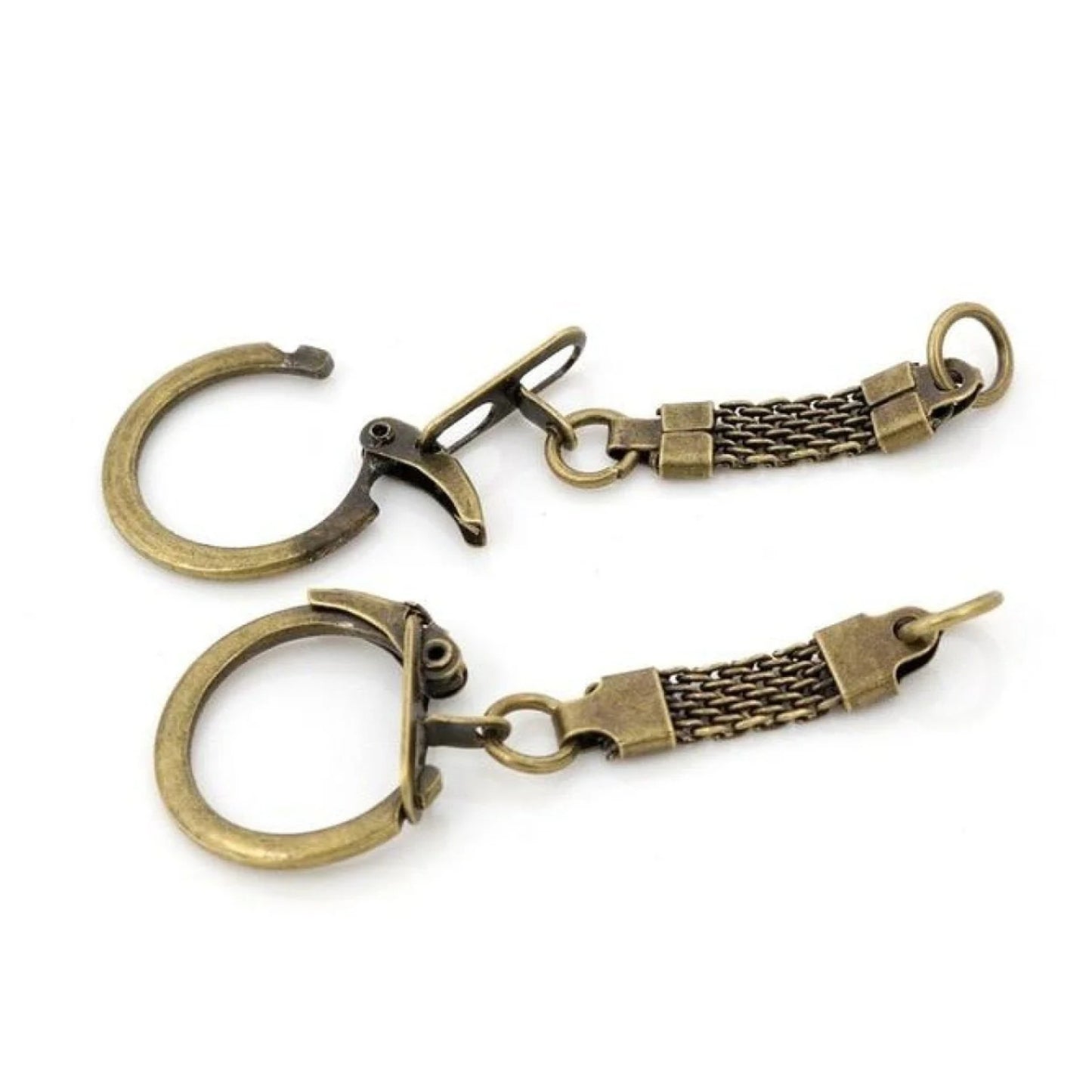 5pcs Key Ring Key Chain 60x24mm Rhodium Bronze Plated Lobster Clasps Keychain Keyrings Split - Bronze - Asia Sell