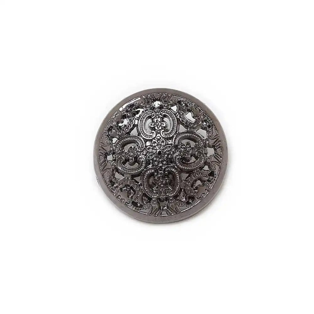 5pcs Lion Brooch for Jacket Blazer Uniform Sport Coat Clothing 11.5-25mm Metal - Carved Black 11.5mm - Asia Sell