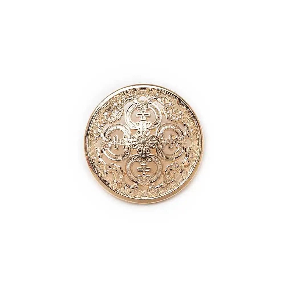 5pcs Lion Brooch for Jacket Blazer Uniform Sport Coat Clothing 11.5-25mm Metal - Carved Gold 11.5mm - Asia Sell