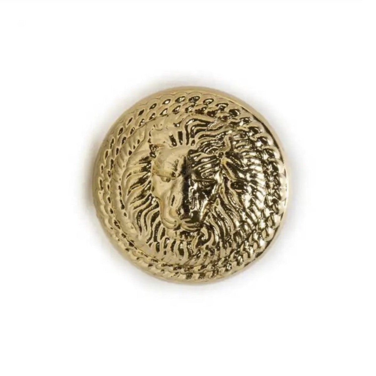 5pcs Lion Brooch for Jacket Blazer Uniform Sport Coat Clothing 11.5-25mm Metal - Lion Gold 25mm - Asia Sell