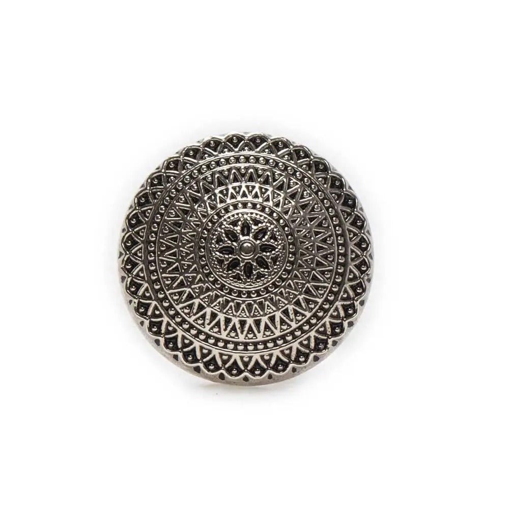 5pcs Lion Brooch for Jacket Blazer Uniform Sport Coat Clothing 11.5-25mm Metal - Retro Ancient Silver 20mm - Asia Sell