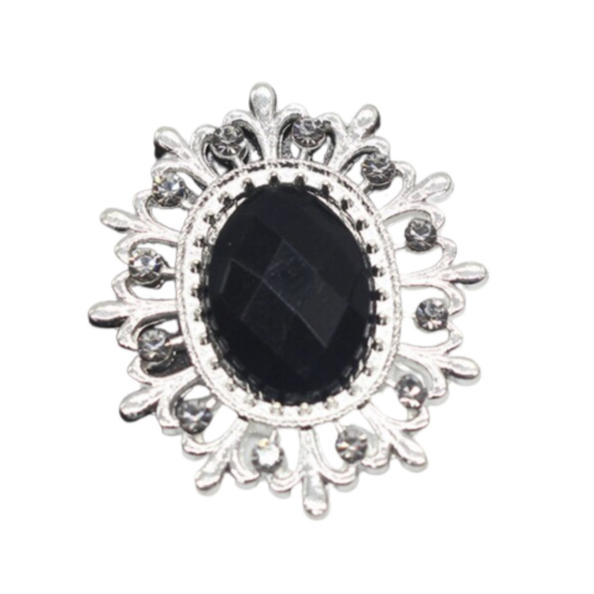 5pcs or 19pcs Rhinestone Acrylic Cabochon Gem Button Craft Sewing DIY Handmade Clothing Embellishment Decorative Decorations Mixed Set - 5pcs Black - Asia Sell