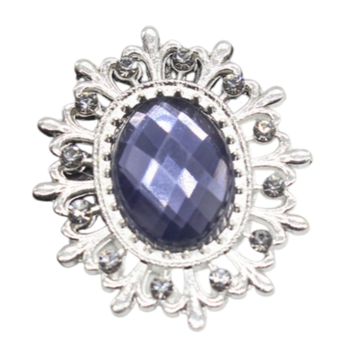 5pcs or 19pcs Rhinestone Acrylic Cabochon Gem Button Craft Sewing DIY Handmade Clothing Embellishment Decorative Decorations Mixed Set - 5pcs Dark Blue - Asia Sell