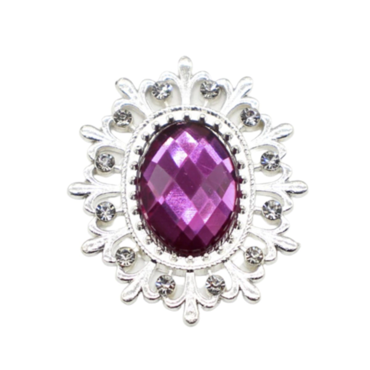 5pcs or 19pcs Rhinestone Acrylic Cabochon Gem Button Craft Sewing DIY Handmade Clothing Embellishment Decorative Decorations Mixed Set - 5pcs Deep Pink - Asia Sell