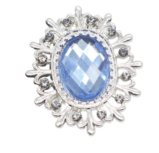 5pcs or 19pcs Rhinestone Acrylic Cabochon Gem Button Craft Sewing DIY Handmade Clothing Embellishment Decorative Decorations Mixed Set - 5pcs Light Blue - Asia Sell