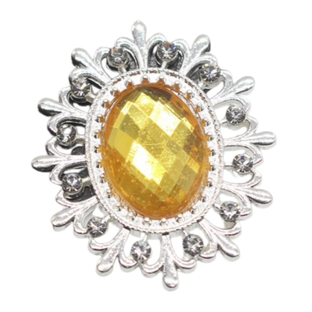 5pcs or 19pcs Rhinestone Acrylic Cabochon Gem Button Craft Sewing DIY Handmade Clothing Embellishment Decorative Decorations Mixed Set - 5pcs Light Coffee - Asia Sell