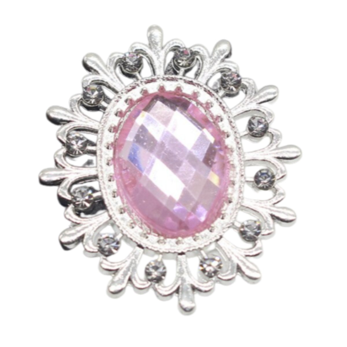 5pcs or 19pcs Rhinestone Acrylic Cabochon Gem Button Craft Sewing DIY Handmade Clothing Embellishment Decorative Decorations Mixed Set - 5pcs Light Pink - Asia Sell