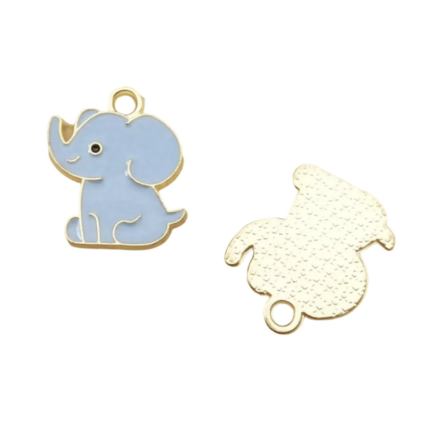 5pcs Elephant Enamel Charms Pendants For Jewellery Making Handmade DIY Accessories