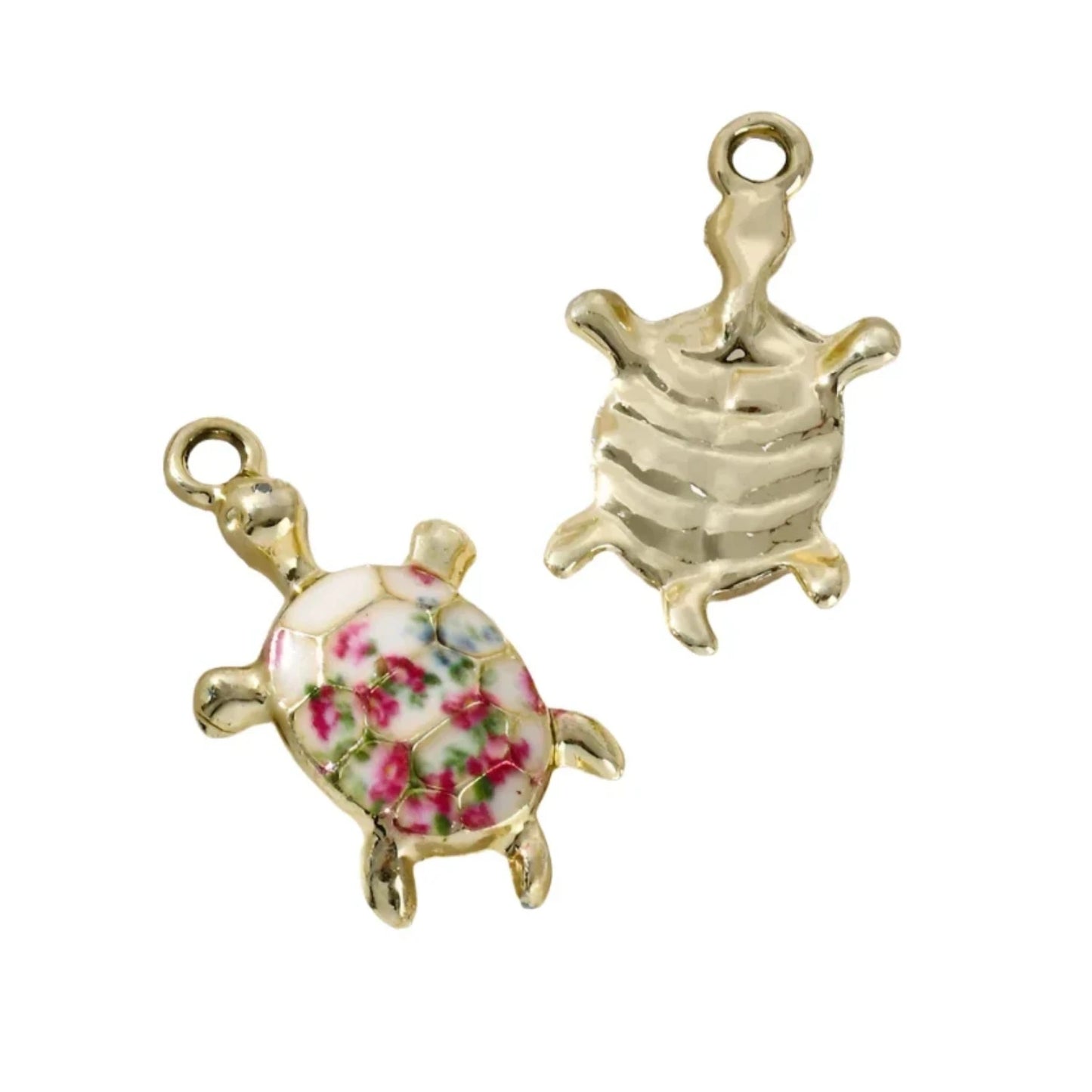 5pcs Turtle Enamel Charms Pendants For Making Handmade DIY Jewellery Accessories