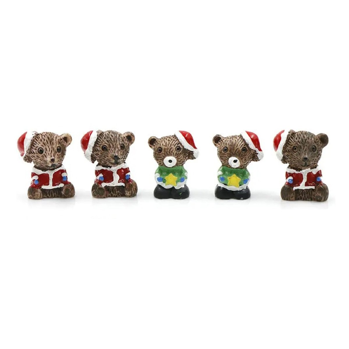 5pcs/Set Snowman Christmas Tree Bench Figurine Miniature Mini Garden Craft Toys - Christmas Teddy Bears - Asia Sell