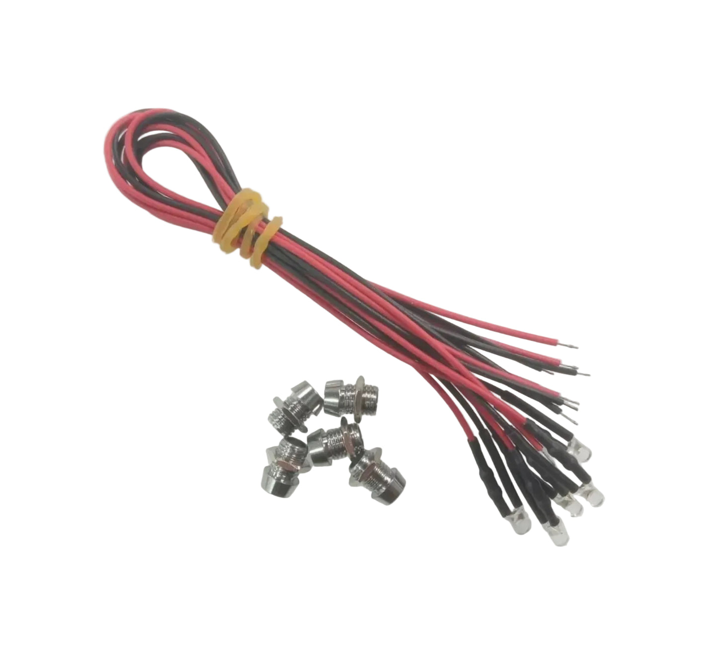 5x 3mm 12V Wired LEDs RGB Fast Flash or Slow Flash LED Bezels Holders Surrounds - Slow Flash RGB - Asia Sell