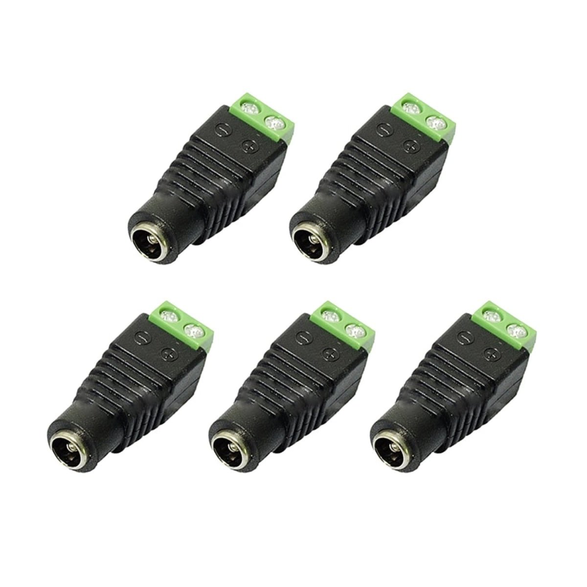 5x Female DC Jack 5.5 x 2.1mm 12V Power Plug Adaptor Connector CCTV LED - - Asia Sell
