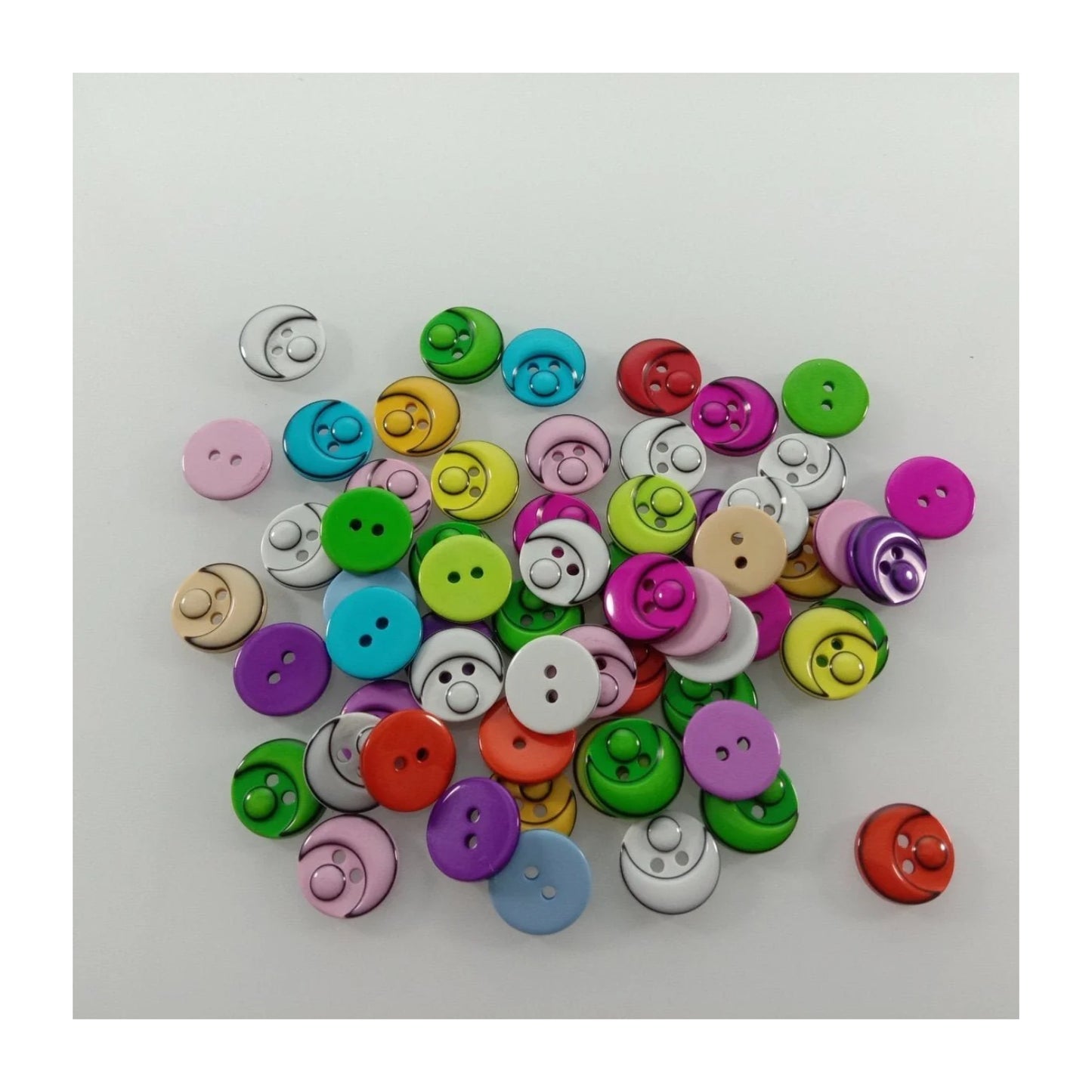 60pcs 15mm Mixed Colour Resin Buttons Cartoon Children's Apparel Sewing Accessories DIY Crafts Scrapbooking - - Asia Sell